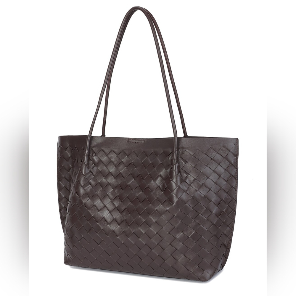 Leather Woven Tote - Picture 2 of 3